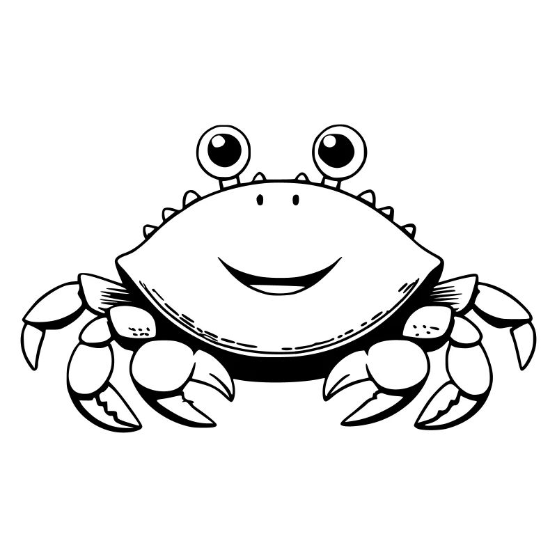 Charming Crab – Funny Cartoon Design