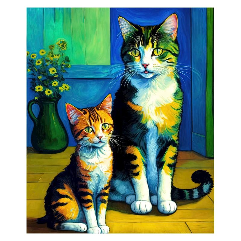 Surréaliste Impressionniste Chat Impressionnisme Chats Ar