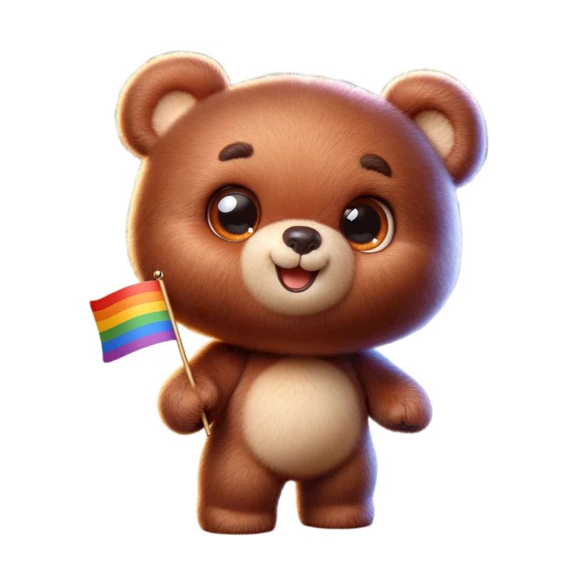Teddy Tom mit Regenbogenflagge
