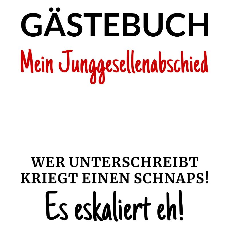Junggesellenabschied Gästebuch