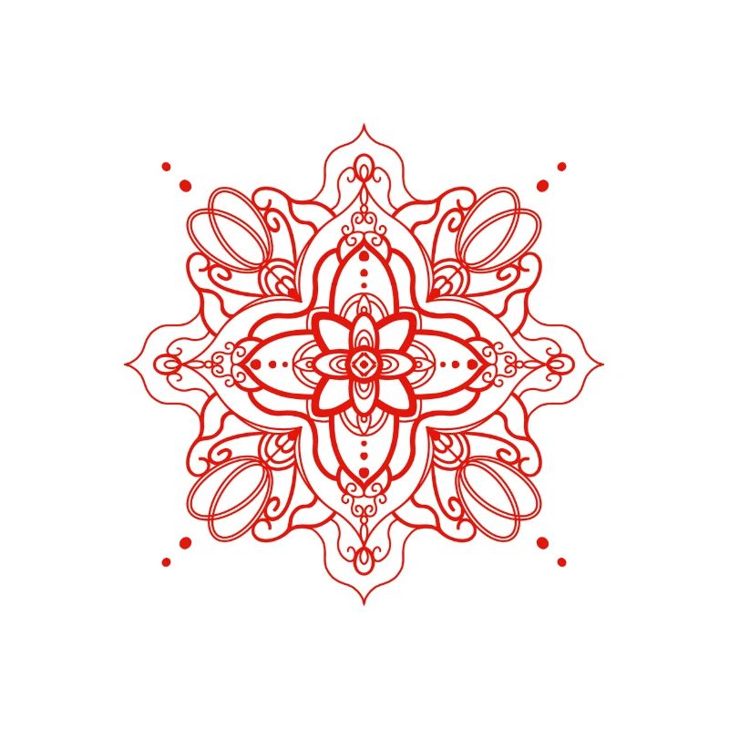 Mandala style - red
