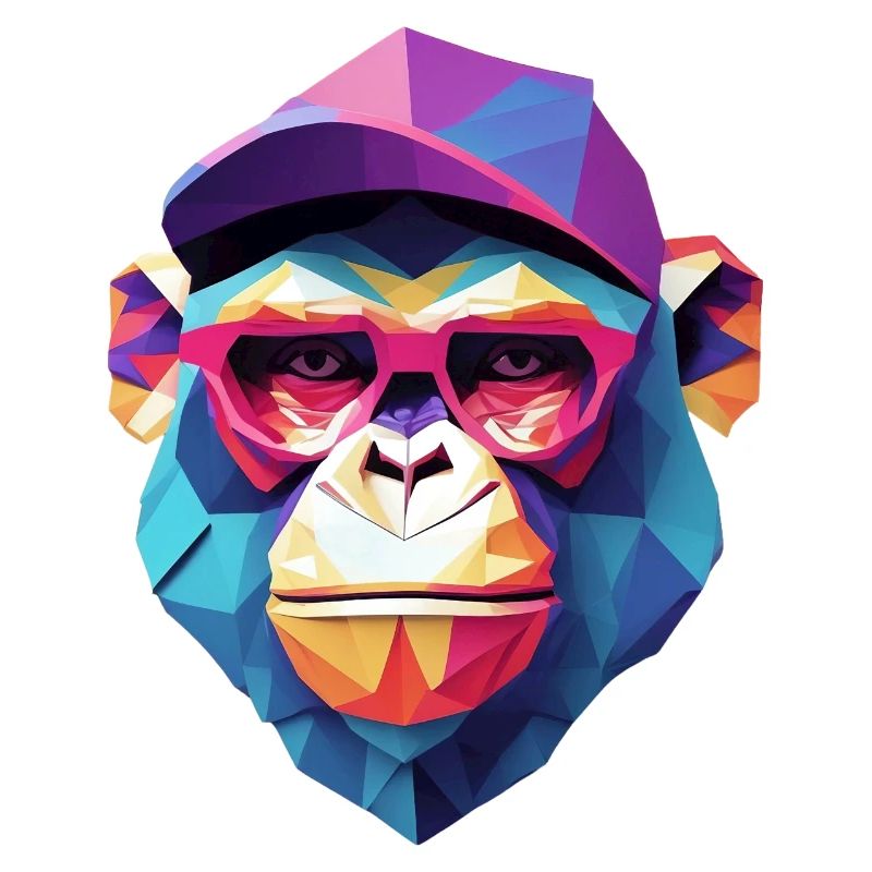 Singe cool en robe ridée