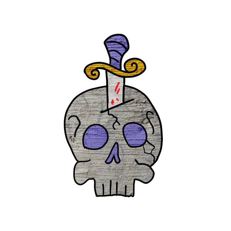 Stab and die skull Halloween geschenkidee