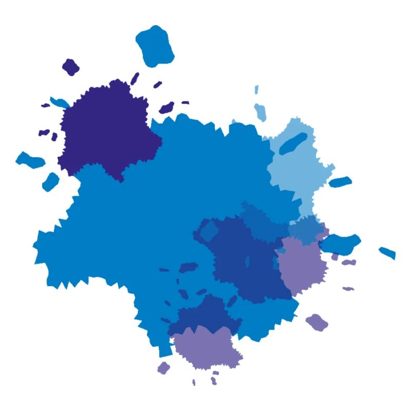 Farbklecks Blau