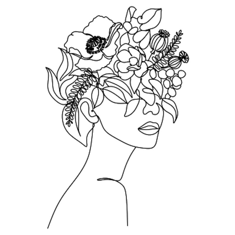 Fleurs dans les cheveux