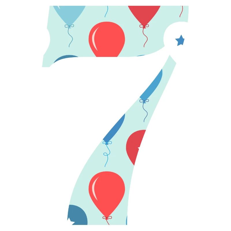 7th anniversary balloon