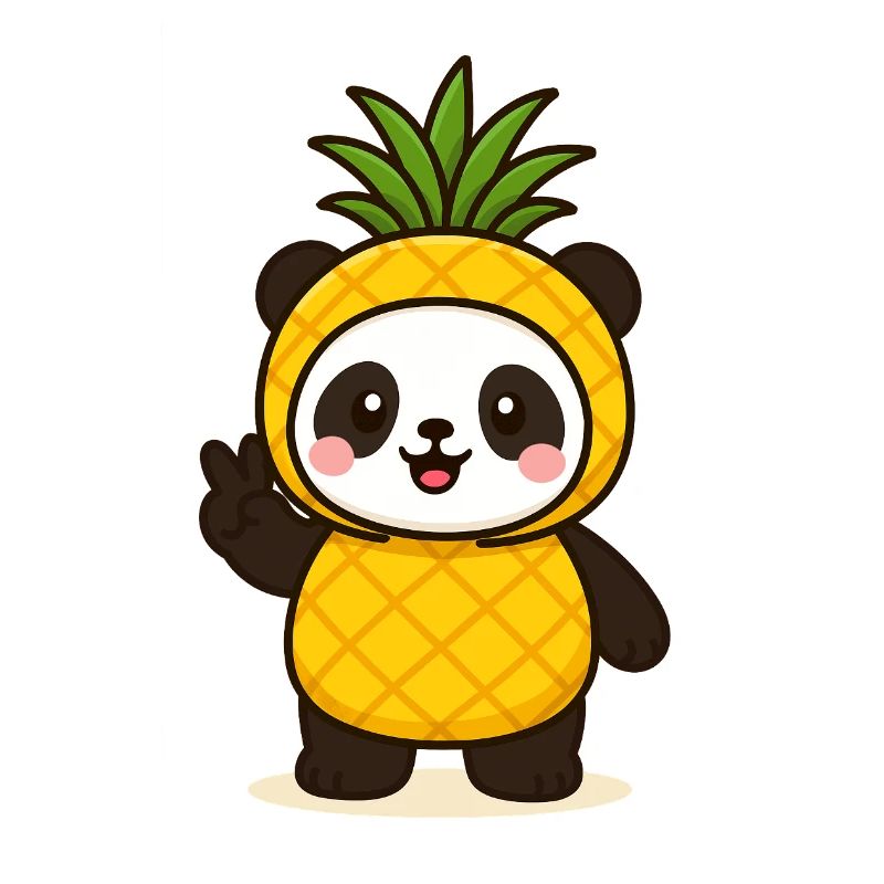 Fruchtig süß und tierisch cool Ananaspanda