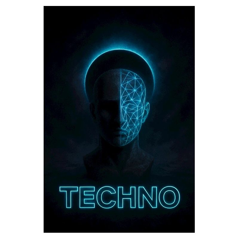 Futuristic Techno Portrait Design