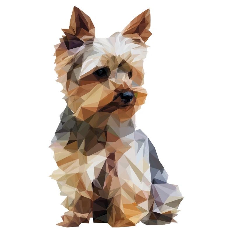 jadeoneii Low Poly Yorkshire Terrier chien design
