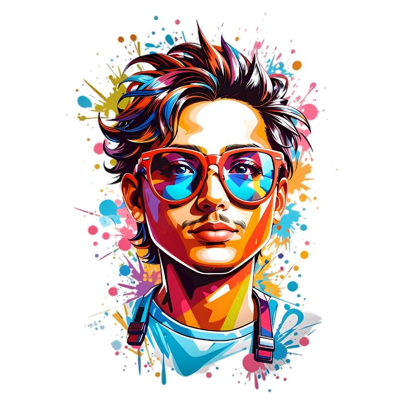 Hipster mit Bart