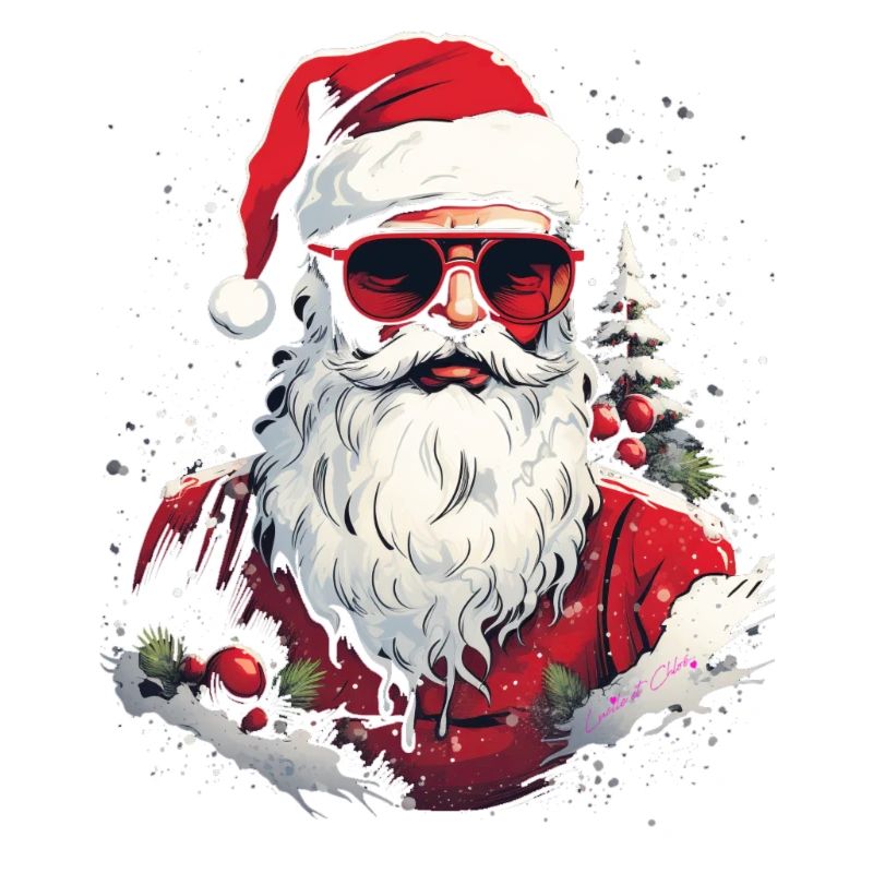 Père noël à lunette