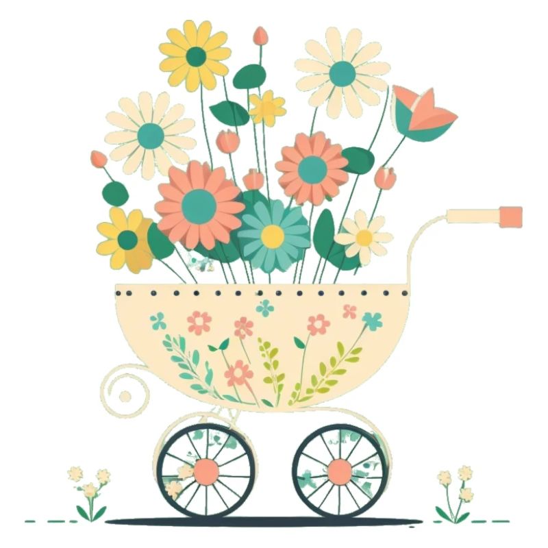 Flowery stroller 2