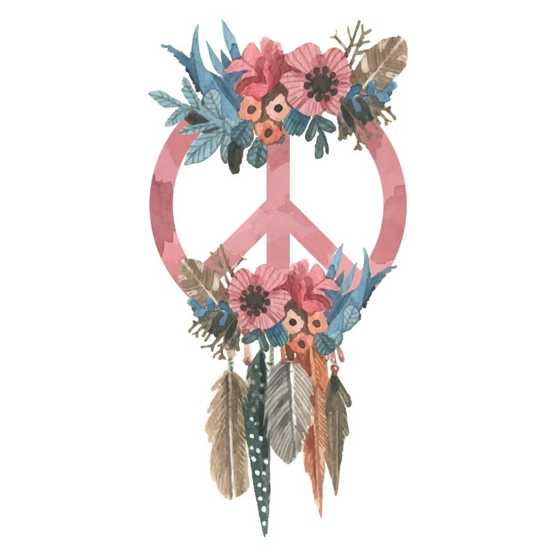 Friedenssymbol Boho-Stil