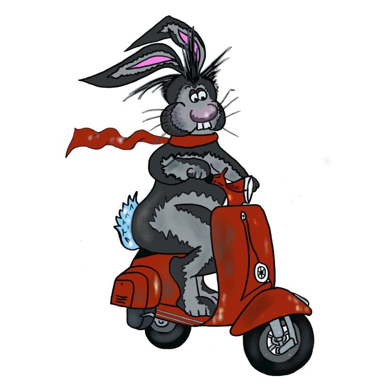 on scooter as a courier
