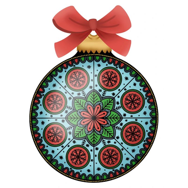 Weihnachtskugel Mandala