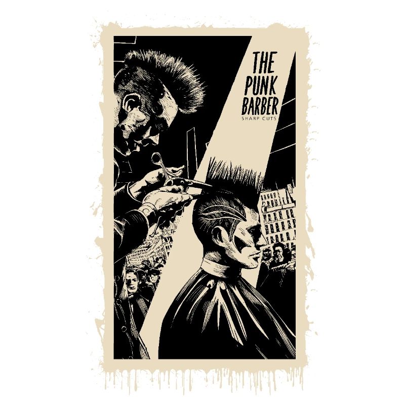 Punk barber sharp cuts