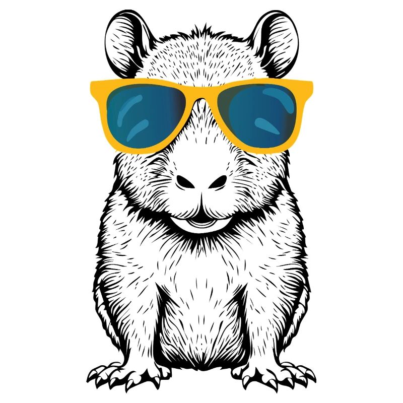 Capybara Capybara avec lunettes de soleil