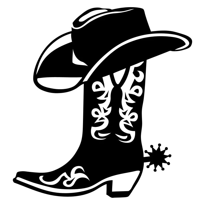 cowboy boot hat logo