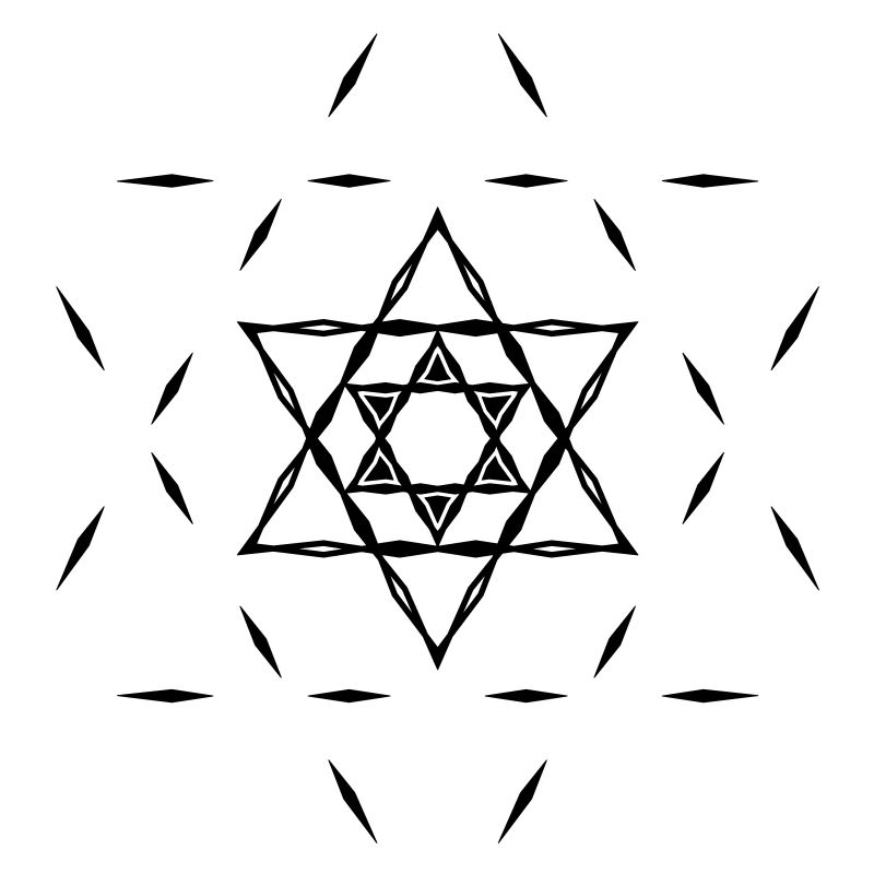 ✡ Hexagramme, magie, Merkaba, étoile de David