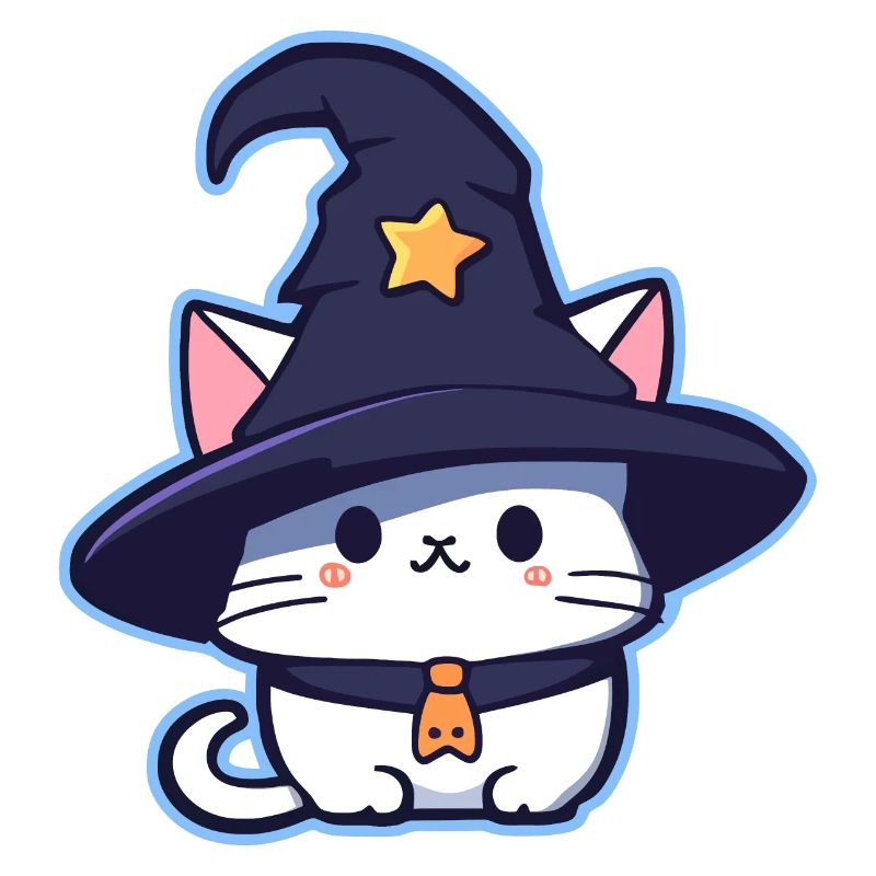 Cute witch cat