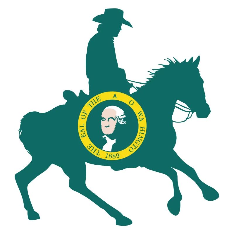 Washington State Flag Cowboy