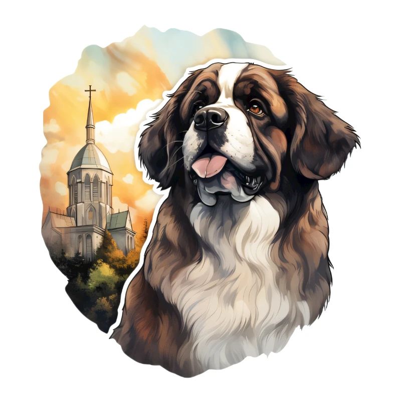 Saint-Bernard devant l’église