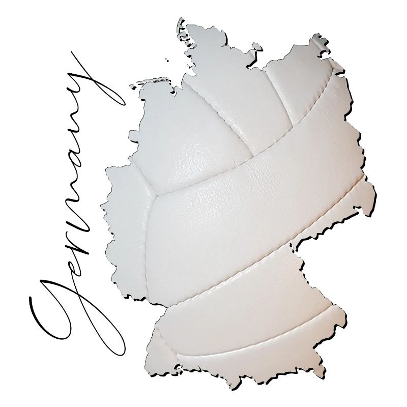 Germany Map Framed Real Volleyball EN