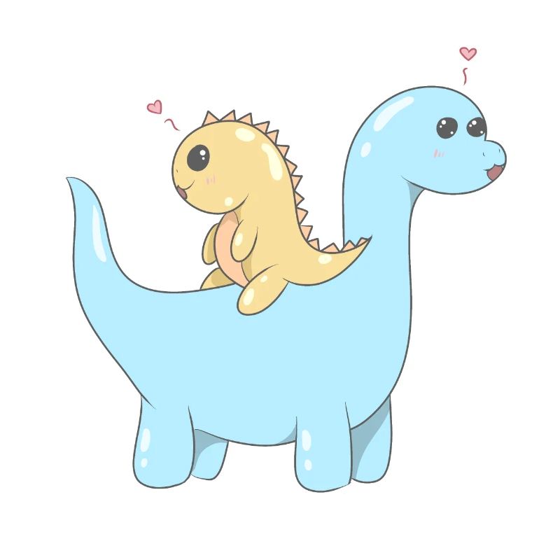 Süßes Dinosaurier Pärchen