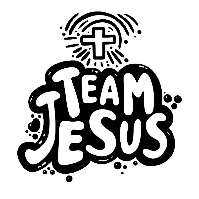Team Jesus Logo - Black