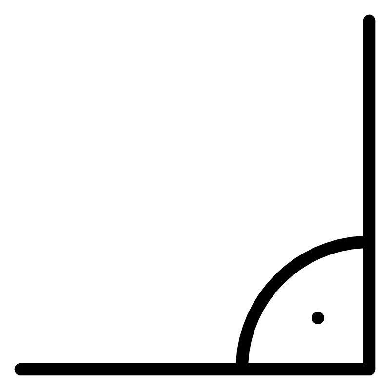 Mathematics icon - right angle