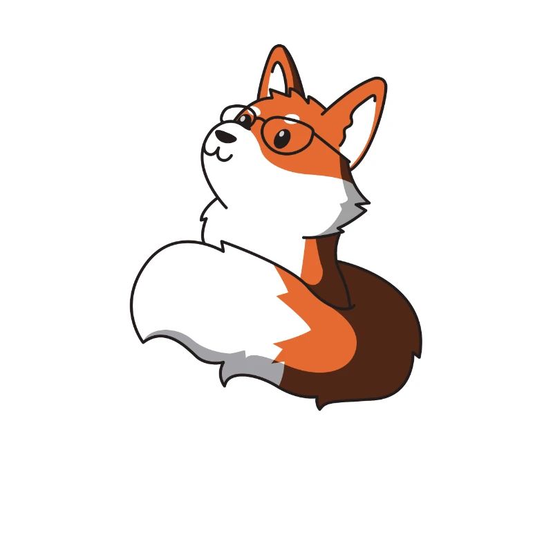 Fox nerd gift glasses animal cunning smart