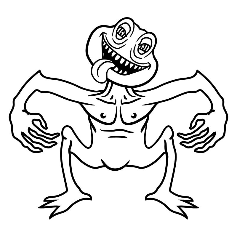 crazy daemon gnom small horror halloween gesic