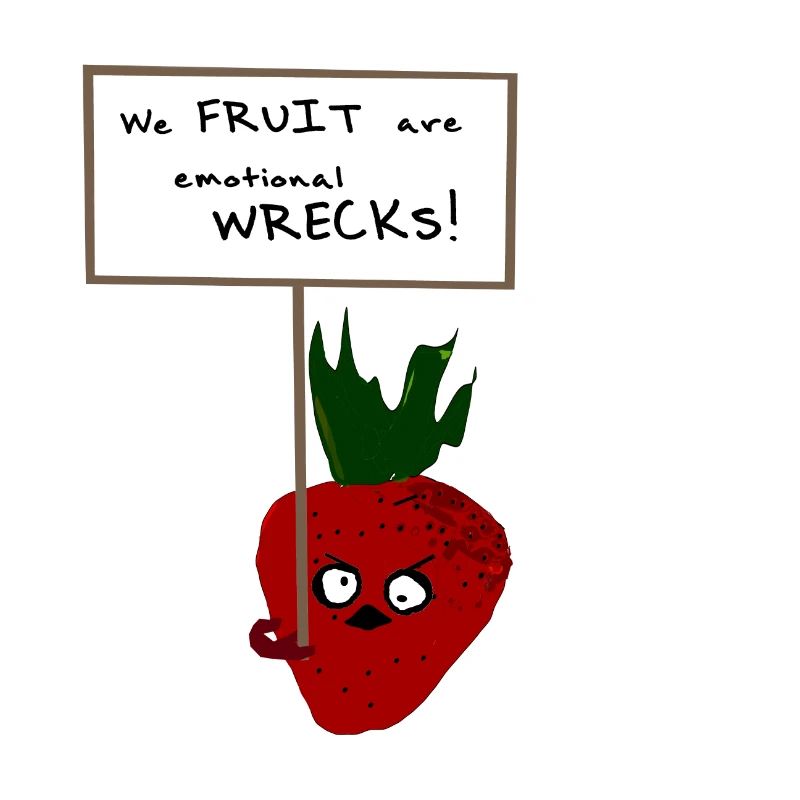 Strawberry Protesting Vegans