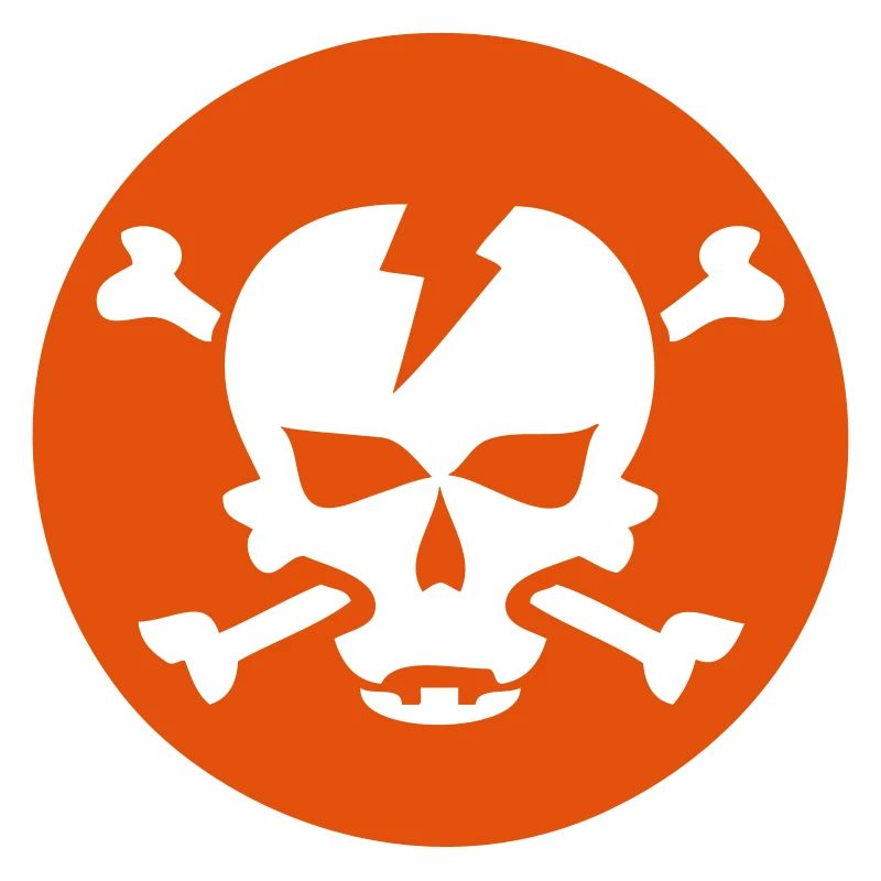 skull icon bone circle