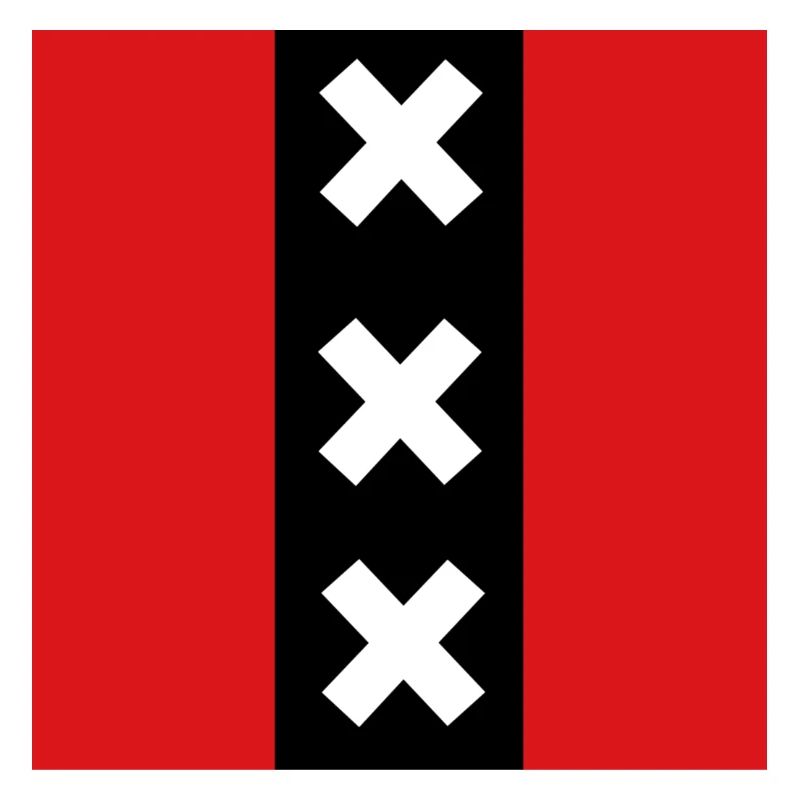 Le drapeau d'Amsterdam - le drapeau de la capitale