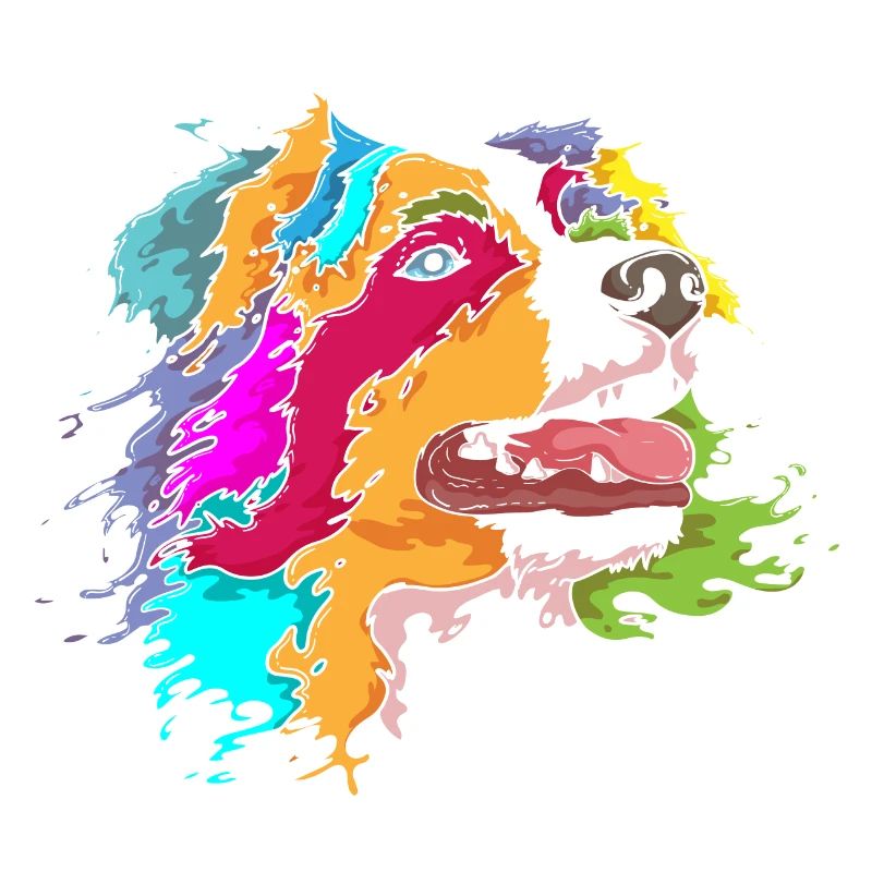 Australian Shepherd Aussie Liebhaber Splash Kunst