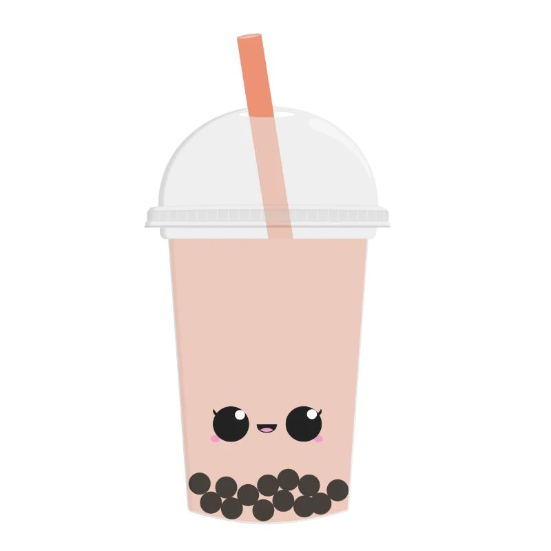 Kawaii Bubble Tea Pfirsich