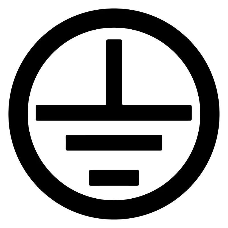 Electrician symbol electrical grounding