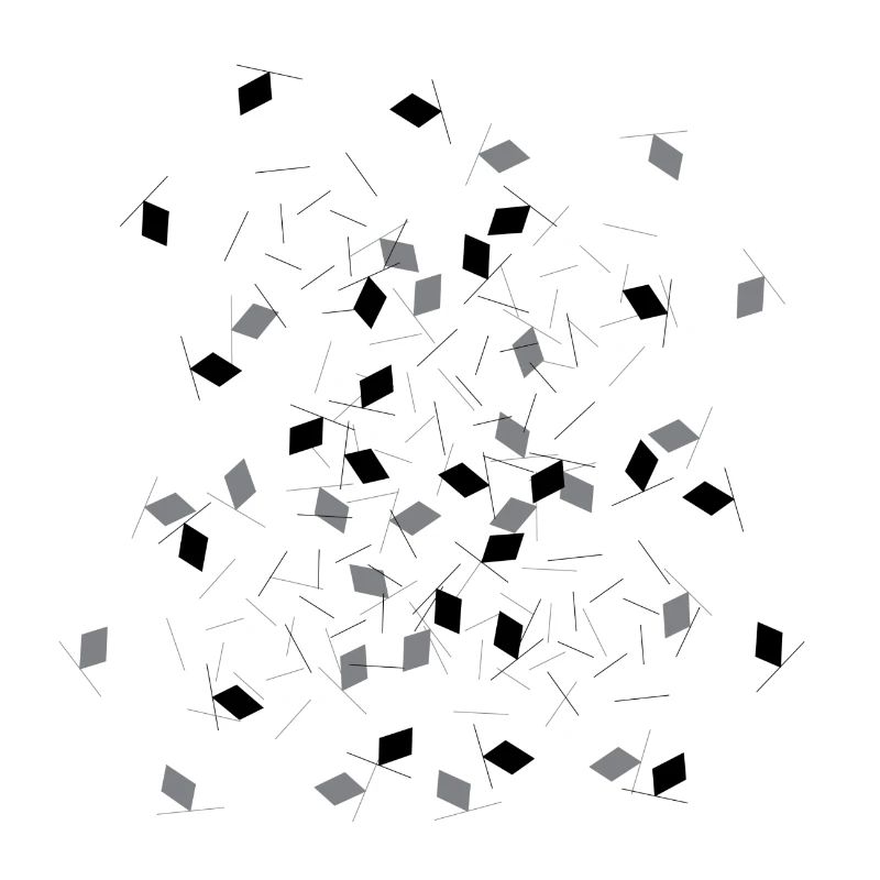 Abstract rhombus pattern black& grey