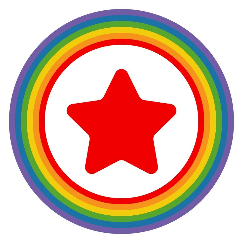 Rainbow round star