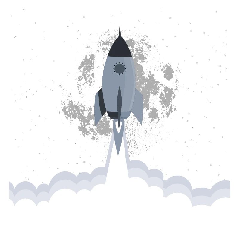Grey rocket lift off