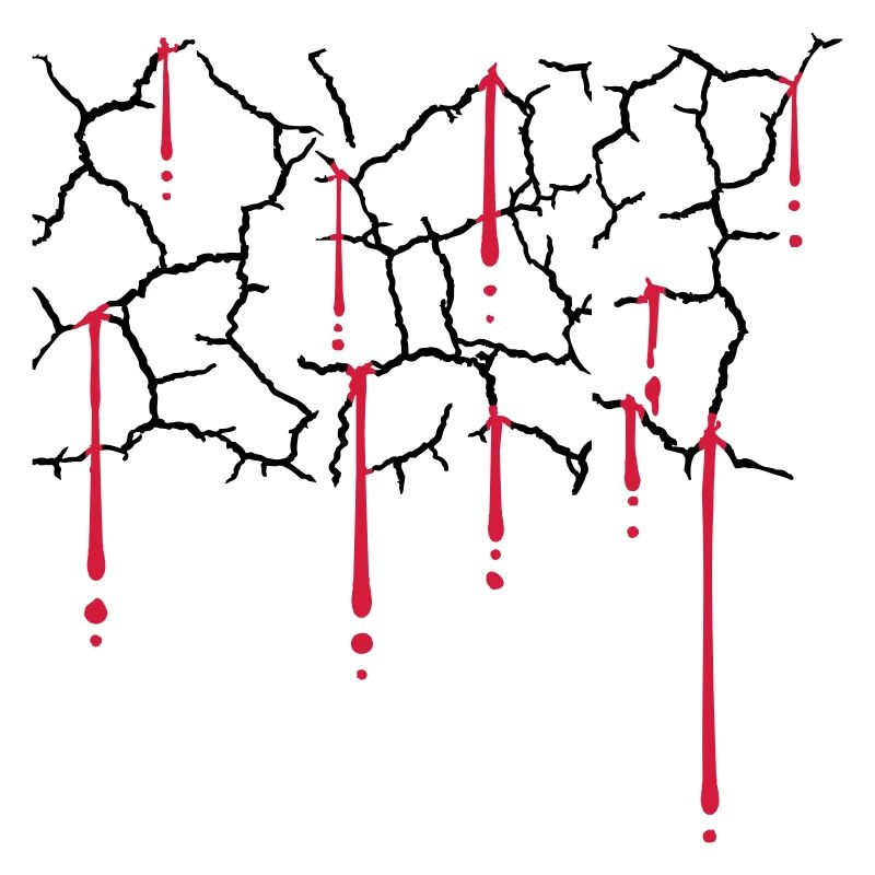 Blood Drops Cracks Pattern
