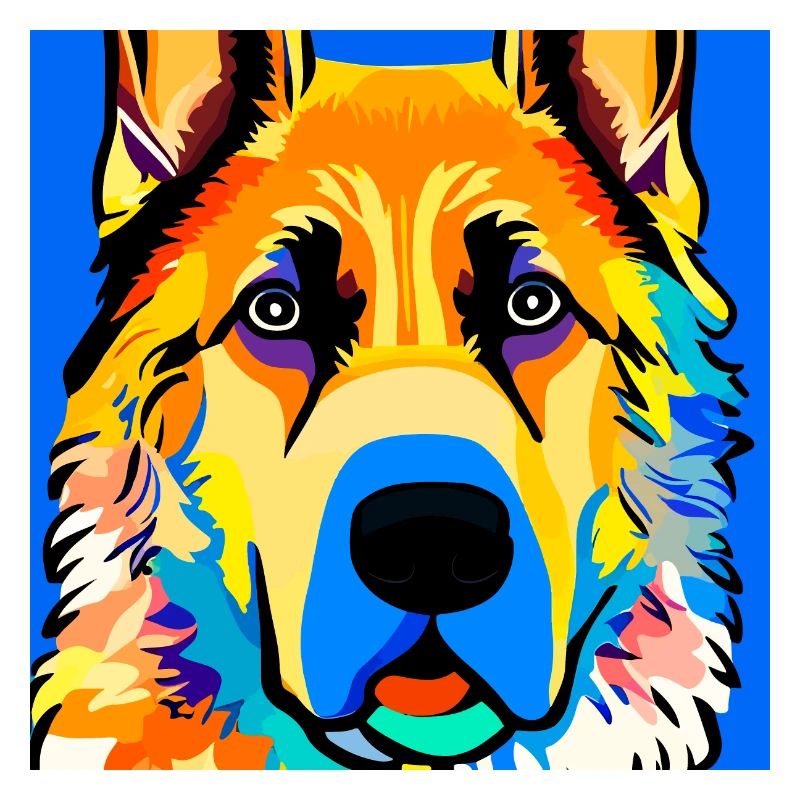 Deutscher Schäferhund, digitale Malerei,