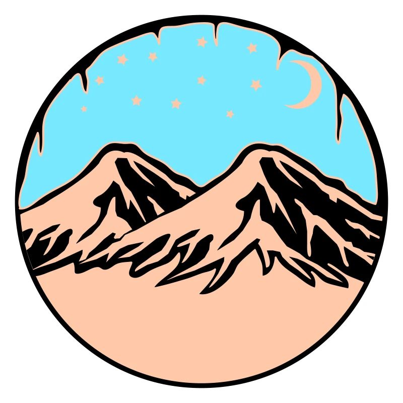 Montagnes de ciel étoilé