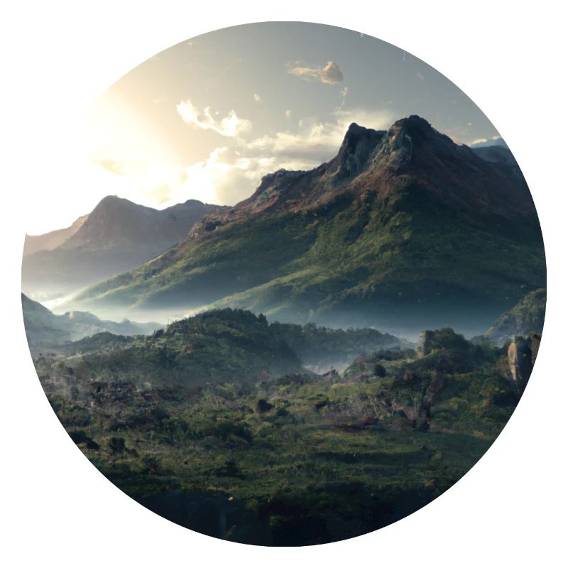 Wunderschöne Berglandschaft im Nebel