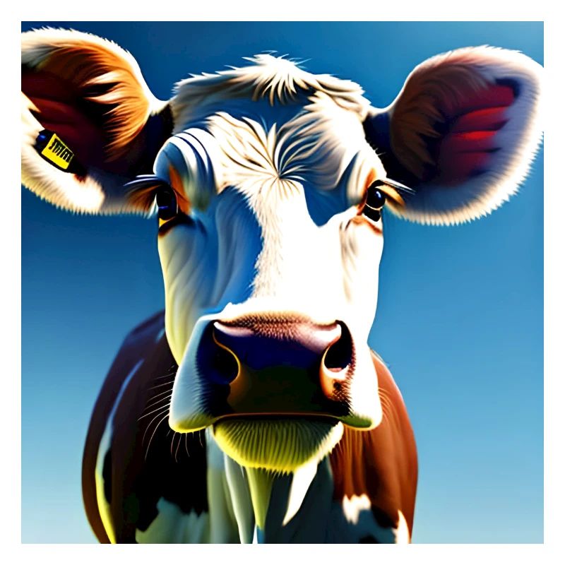 Vache brune et blanche