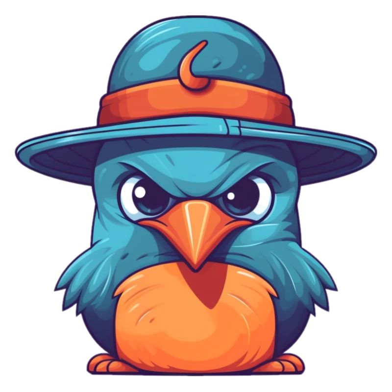 Bird with a hat