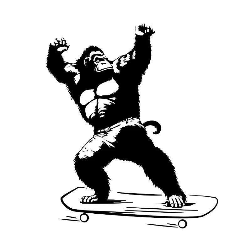Crazy Gorilla Skateboarding