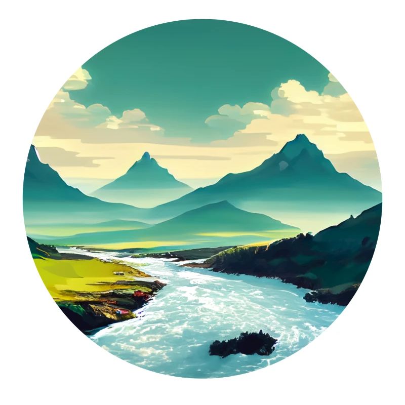 Mountain with River