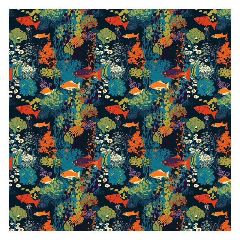 Aquatic Seamless Pattern Sealife Ocean Underwater